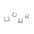 wholesale S925 Sterling Silver Korean Style Creative Minimalist Square Earrings Student Silver Jewelry-0-4