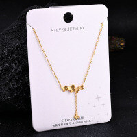 S925 Sterling Silver K Gold Pendant Necklace with Gourd and Plain Pi-S925 Sterling Silver YD-6346BJ 925 Silver