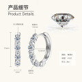 Sterling Silver Exaggerated European Cross-border Earrings with Moissanite Stars [Clearance Free Shipping]-0-6