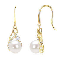 Metal Classic Princess Pearl Zircon Earrings, Cross-Border Best-Seller-P style [Clearance Sale with Free Shipping]  925 Silver
