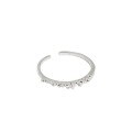 wholesale S925 Sterling Silver 537 Korean Version Minimalist Ins Niche Design Simple High-end Open Adjustable Thin Ring for Women-0-4