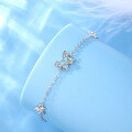 wholesale Metal Material: S925 Sterling Silver Galaxy Butterfly Dream Luminous Butterfly Bracelet for Women, New Luxury Style Star Bracelet Valentine's Day Gift-0-2