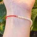 wholesale S925 Sterling Silver All-Over Red Elk Pearl Bracelet, Personalized Fashion Minimalist Commute Daily Women's Versatile Best-Selling Gift-0-4