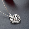 wholesale 925 Sterling Silver Cross-Border New Love Butterfly Necklace Women's Collarbone Chain Fashion Minimalist Diamond-Inlaid Hollow Heart Pendant-0-1