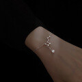 wholesale 925 Sterling Silver Big Dipper Seven Stars Bracelet for Women, Summer Fresh and Dainty Lucky Star Wish Upon a Shooting Star Wrist Accessory Minimalist Gift-0-4