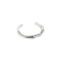 wholesale S925 Sterling Silver Korean Version INS Niche Design Sense Minimalist Irregular Textured Open Ring for Women-0-6