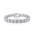 wholesale Metal Material: 925 Silver Zhuo Zhifan New High Carbon Diamond 80mm Luxuriously Set Bracelet for Cross-Border Men and Women-0-0