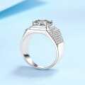 wholesale PT950 plated 925 sterling silver D-color moissanite men's ring,,-0-1