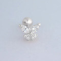 wholesale S925 Sterling Silver Single Butterfly-shaped Screw Ear Cuff, Cross-border Creative Fashion Earring-0-3