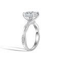 wholesale Classic Four-Prong Princess Cut Vine Band 70mm 2-Carat Full Moissanite Ring in Sterling Silver for Engagement-0-1
