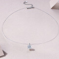 925 Sterling Silver Invisible Fishline Moissanite Teardrop Pendant-0-2