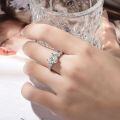 wholesale 18k Gold Plated S925 Silver 3 Carat Moissanite Five-Stone Ring, Small Design Engagement for Women-0-13