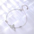 wholesale 925 Sterling Silver Wisteria Flower Bracelet for Women, Summer Luxury Diamond-Accented Small High-End Hand Jewelry, Couple's Gift for Girlfriend-0-24