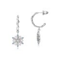 wholesale Metal geometric irregular snowflake ear hooks for women, Christmas gifts, Amazon cross-border exclusive-0-5