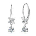 S925 Sterling Silver Flower Moissanite Earrings for Women-0-4