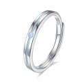 wholesale S925 Sterling Silver Original Design High-end Couple Rings Adjustable Plain Band Rings Valentine's Day Gift-0-177