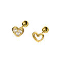 wholesale S925 Sterling Silver Diamond-Inlaid Asymmetric Threaded Heart Stud Earrings Ins Style Design Women's M04325-0-4
