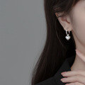 wholesale S925 Sterling Silver Summer Short Minimalist Heart Stud Earrings Korean Simple Style Polished Heart-shaped Female Earrings G9962-0-1
