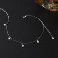 wholesale S925 Silver Na Lan Korean Style Exquisite Minimalist Ins Wind Luxury Niche Design Star Ankle Chain S7392-0-2