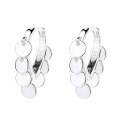 wholesale S925 Sterling Silver Trendy Creative Heart-shaped Round Stud Ear Clasp, Minimalist Ins Style Ethereal and Elegant Petite Earrings for Women-0-4