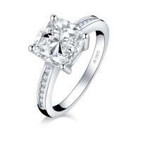 S925 Sterling Silver Geometric Square Wedding Ring for Women, Ins Style Clearance with Free Shipping.-Style O [Clearance Sale with Free Shipping]  US Size 7.5