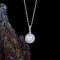 Metal Material Minimalist Fashion Micro-Set Round Zircon Necklace Valentine's Gift Factory Stock Wholesale-0-1
