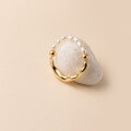 wholesale S925 sterling silver irregular pearl ring Xiaohongshu INS minimalist style unique women's ring R00206-0-3