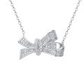 wholesale 925 silver new jewelry butterfly bow pendant stylish personality necklace luxury ins fashion-0-4