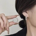wholesale Pure Silver Korean Style Irregular Broken Silver Ear Clips for Women, Small and Minimalist Design, Light Luxury and Versatile Personality Earrings-0-0