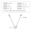 S925 Silver D Color Moissanite 9-Stone Row Cross Necklace-0-14