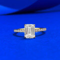 wholesale S925 Silver European and American 6*8 Small Square Sugar Ring with High-Carbon Diamond, Women's。-0-0