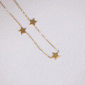 wholesale S925 sterling silver minimalist five-pointed star necklace, Korean-style-0-3