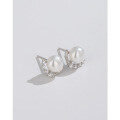 wholesale 925 Sterling Silver Freshwater Pearl Earrings for Women, New Arrival Small and Exquisite High-End Elegant Earrings for Pierced Ears-0-3