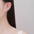 S925 Silver Magnetic Clip-On 6-Prong Moissanite Earrings-0-2