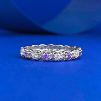 wholesale S925 Silver New Style Zircon White Purple Full Diamond European and American Fashion Wholesale Ring for Women-R1117 White Purple Diamond Ring No. 9