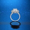 S925 Sterling Silver 2ct Princess Cut Moissanite Bridal Ring Wholesale-0-0