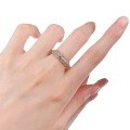 wholesale S925 silver Zhuo Zhifan Jewelry new narrow version two-tone gold ring-0-4