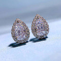 wholesale Sterling SilverJewelry New 5*8mm Imported High Carbon Diamond Pear Drop Zircon Ear Studs Cross-border Ins-0-2