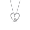 wholesale S925 Sterling Silver Europe & US Cross-Border Minimalist Luxury Heart-Shaped Diamond Pendant Necklace Factory Direct Wholesale-0-4