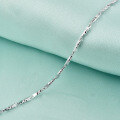 wholesale S925 Silver Vintage Sweet Minimalist Forest Series New Necklace Women's Round Line Full Chain Fashion Collarbone Chain Jewelry Wholesale-0-3