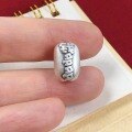 wholesale 999 Sterling Silver 3D Double-Sided Money Silver Beaded Spacer Silver Tube Handmade Braided Rope DIY Silver Accessories Chinese Style Silver Ornaments-0-3