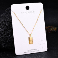S925 Sterling Silver K Gold Pendant Necklace with Gourd and Plain Pi-S925 Sterling Silver YD-3069BJ 925 Silver