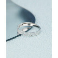 wholesale 925 Sterling Silver Crushed Ice Ring for Women, Small and Niche, Light Luxury with a High-End Feel, Adjustable Open Band, Minimalist Circle Ring for Index Finger or Pinky, Gift for Girlfriend-0-1