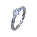 wholesale S925 Sterling Silver Edition 5mm High-Carbon Diamond Zircon High-End Twist Fashion Ring for Women, Live Stream & Xiaohongshu Style-0-4