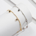 wholesale S925 Sterling Silver Colored Zircon Anklet, Versatile Women's Anklet, Beach Anklet Wholesale-0-3