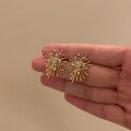 wholesale S925 Sterling Silver Blooming Fireworks with Meteor Shower and Rhinestone Stud Earrings, Unique Design and Distinctive Elegance-0-0