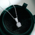 925 Sterling Silver Moissanite Bull Head Necklace, Women's Classic Carat Pendant-0-0