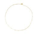 24K Gold-Plated Sterling Silver Bubble Bead Fairy Necklace, Versatile and Minimalist-0-3