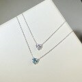 wholesale S925 Sterling Silver 1-Carat D Color Classic Mint Green Moissanite Pendant Necklace for Women, Cross-Border Amazon Best-Seller-0-1