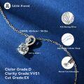 S925 Sterling Silver Butterfly Moissanite Layering Necklace-0-32